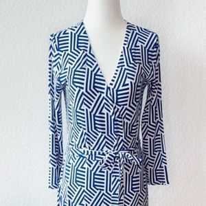 Boden- Geometric Jersey Knit Wrap Maxie Dress sz 8